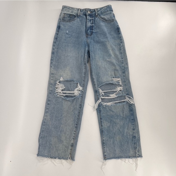 SHEIN Ripped Raw Hem Jeans Size 4 Women’s - Picture 1 of 5